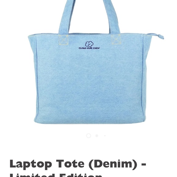 Cloud Nine Crew Denim Laptop Tote - Picture 1 of 1